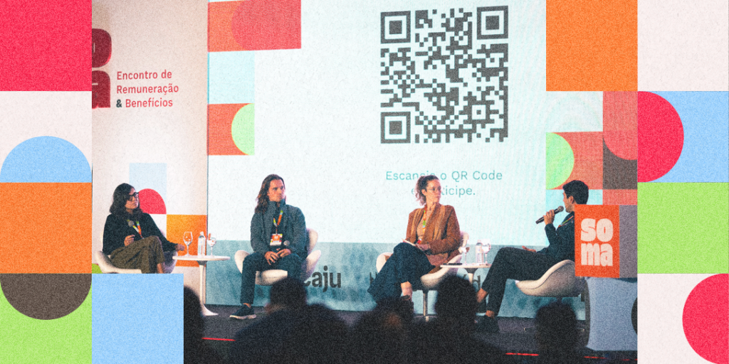 Participantes do painel do SOMA 2026 sobre CEOs e RH